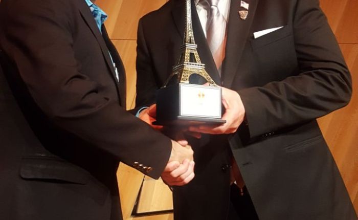 Jayesh Kala gets awarded atop Eiffel Tower
